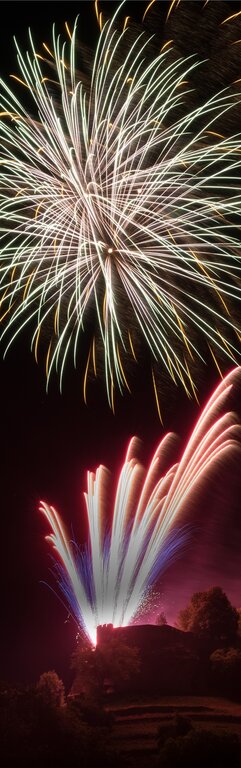 Krönender Abschluss: Das Feuerwerk am Freitagabend. Foto: Peter Siegrist Krönender Abschluss: Das Feuerwerk am Freitagabend. Foto: Peter Siegrist