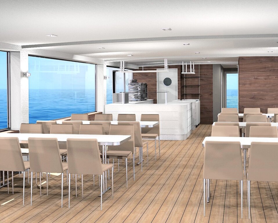 Im Yacht-Stil: Visualisierung des Innenraums des neuen Hallwilersee-Schiffs.Foto: zvg
