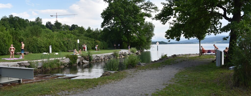 <em>Die Ruhe vor dem Sturm:</em> Im Hochsommer werden die Badeplätze im Gebiet Zopf in Meisterschwanden überfüllt sein. Bild: Larissa Hunziker
